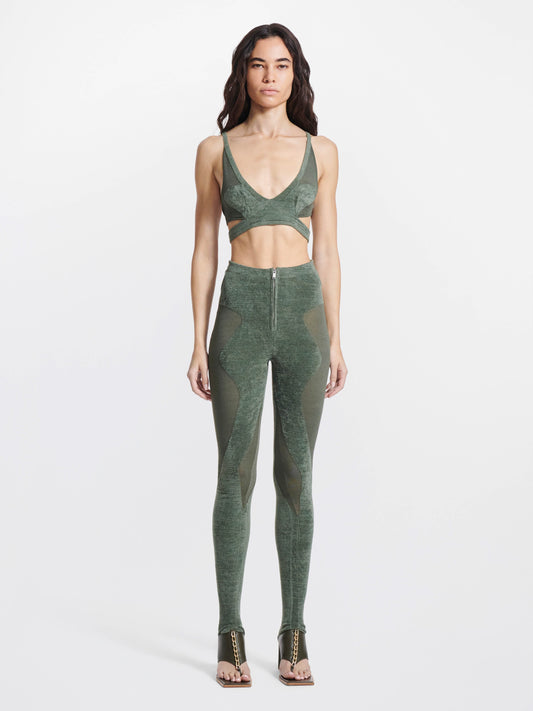 CHENILLE INTARSIA BRA TOP