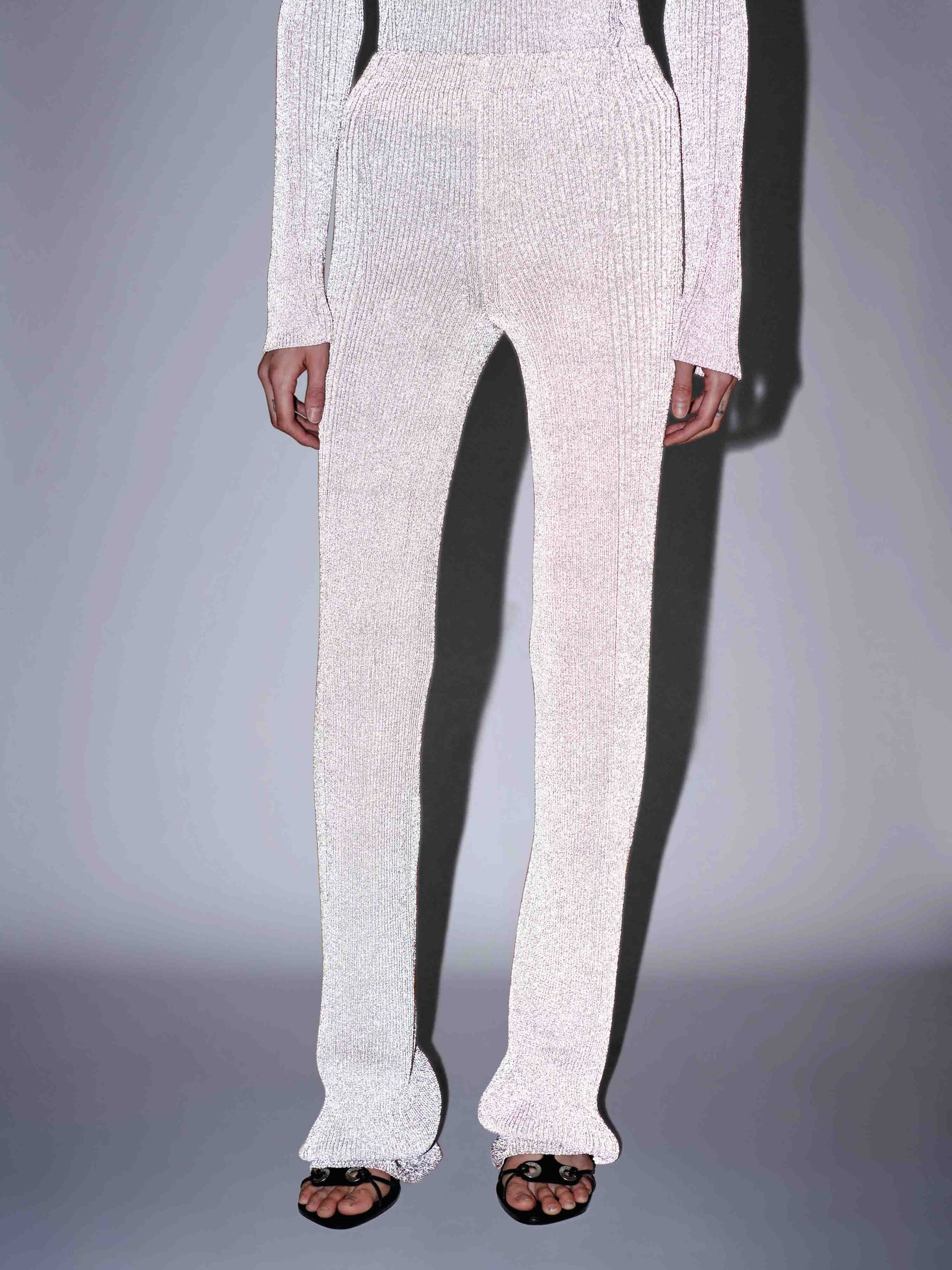 LIGHT REFLECTIVE RIB PANT