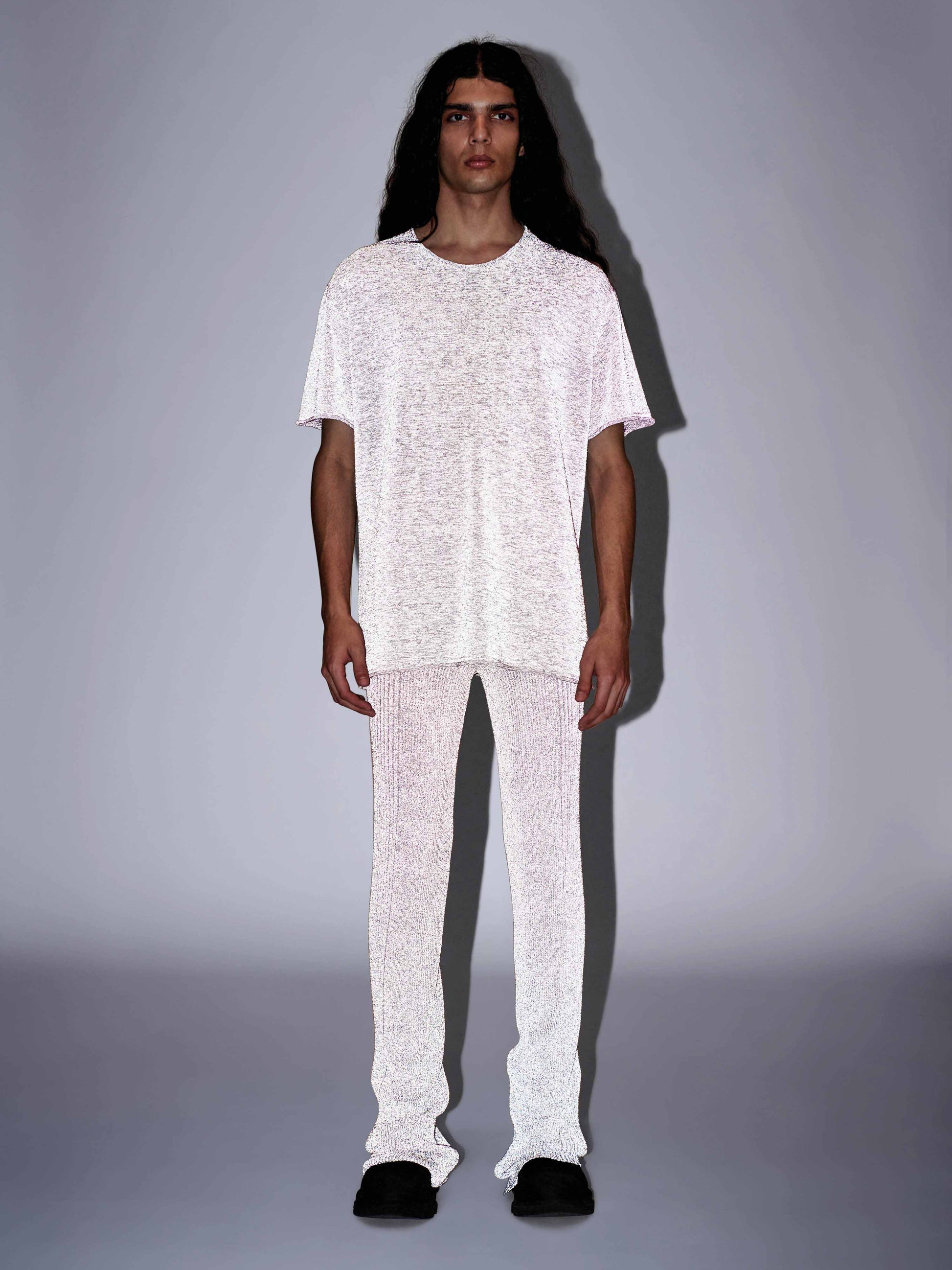 LIGHT REFLECTIVE RIB PANT