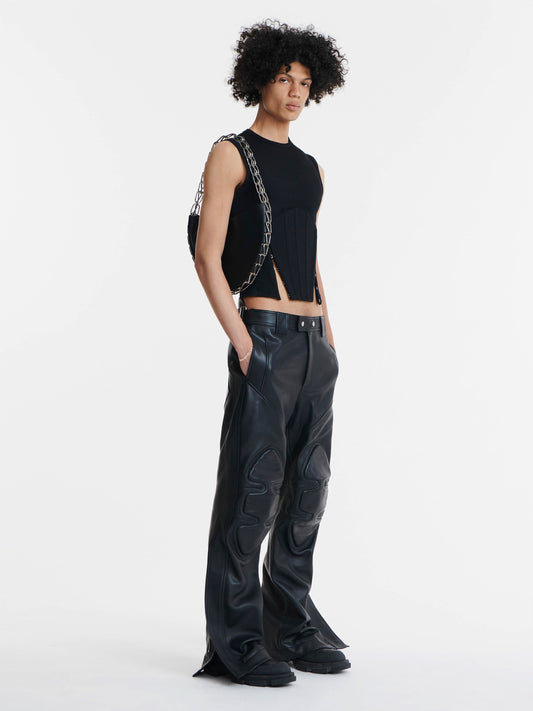 LEATHER RIDER PANT
